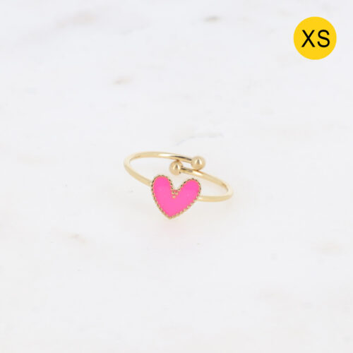 Bague Yesenia XS - coeur émaillé